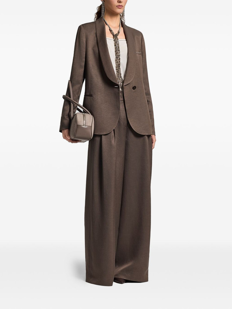 PESERICO twill single-breasted blazer outlook