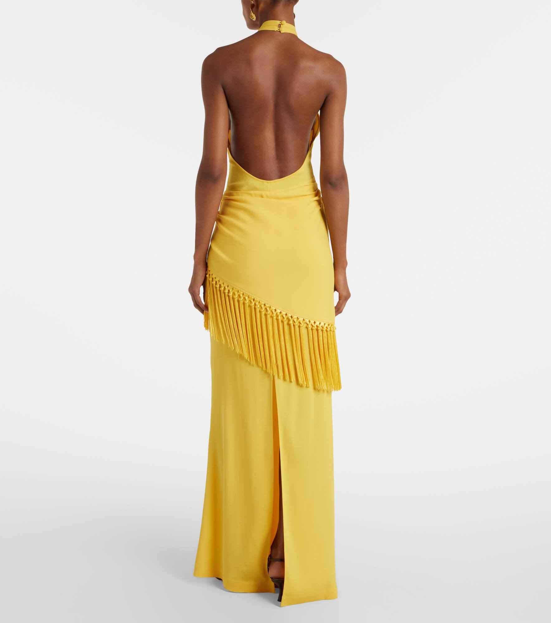 Meteora open-back crêpe cady gown - 3