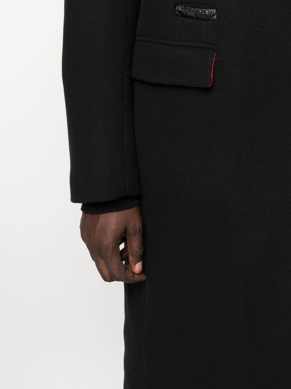 graffiti-print single-breasted coat - 5