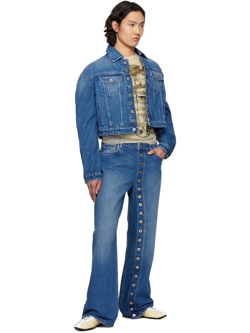 Jean Paul Gaultier Blue 'The Buttoned Denim' Jeans outlook