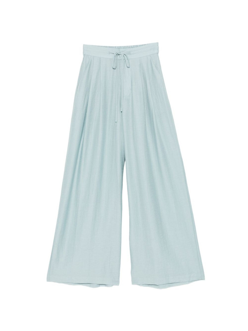 drawstring wide-leg trousers 1