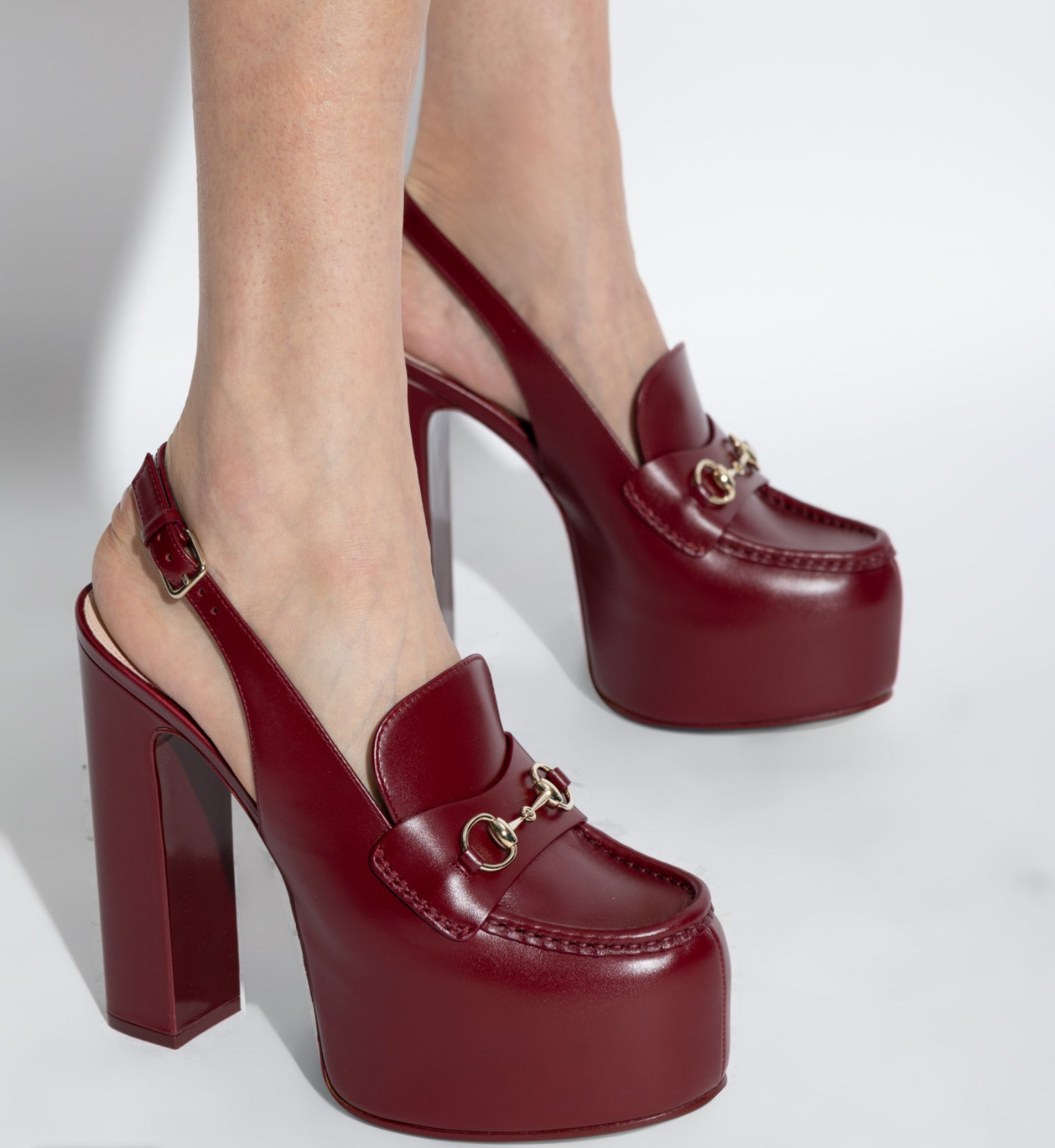 Gucci Horsebit Platform Slingbacks - 3