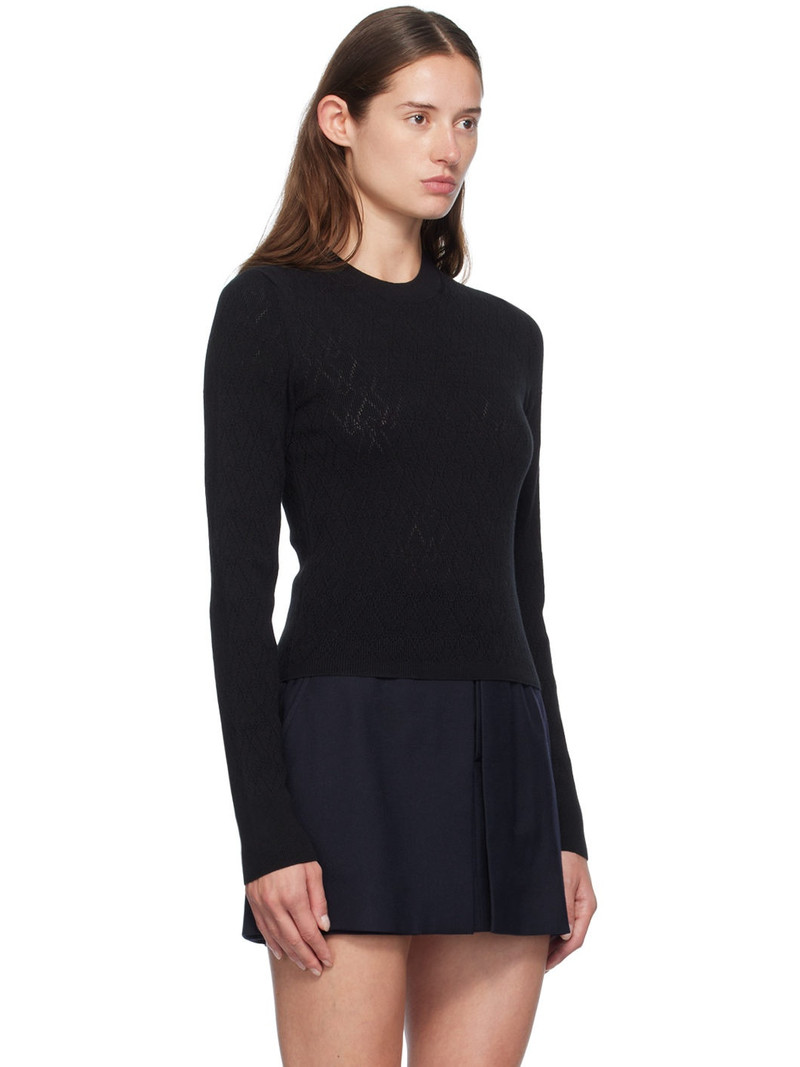 Black Pointelle Sweater 2
