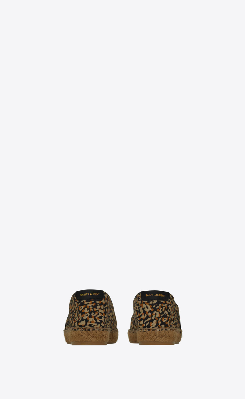 saint laurent embroidered espadrilles in leopard-print canvas 3