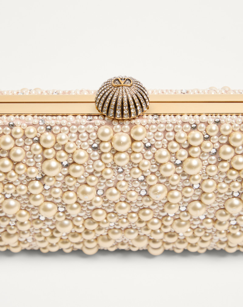 VALENTINO GARAVANI CARRY SECRETS MINAUDIERE WITH PEARLS AND RHINESTONES 7