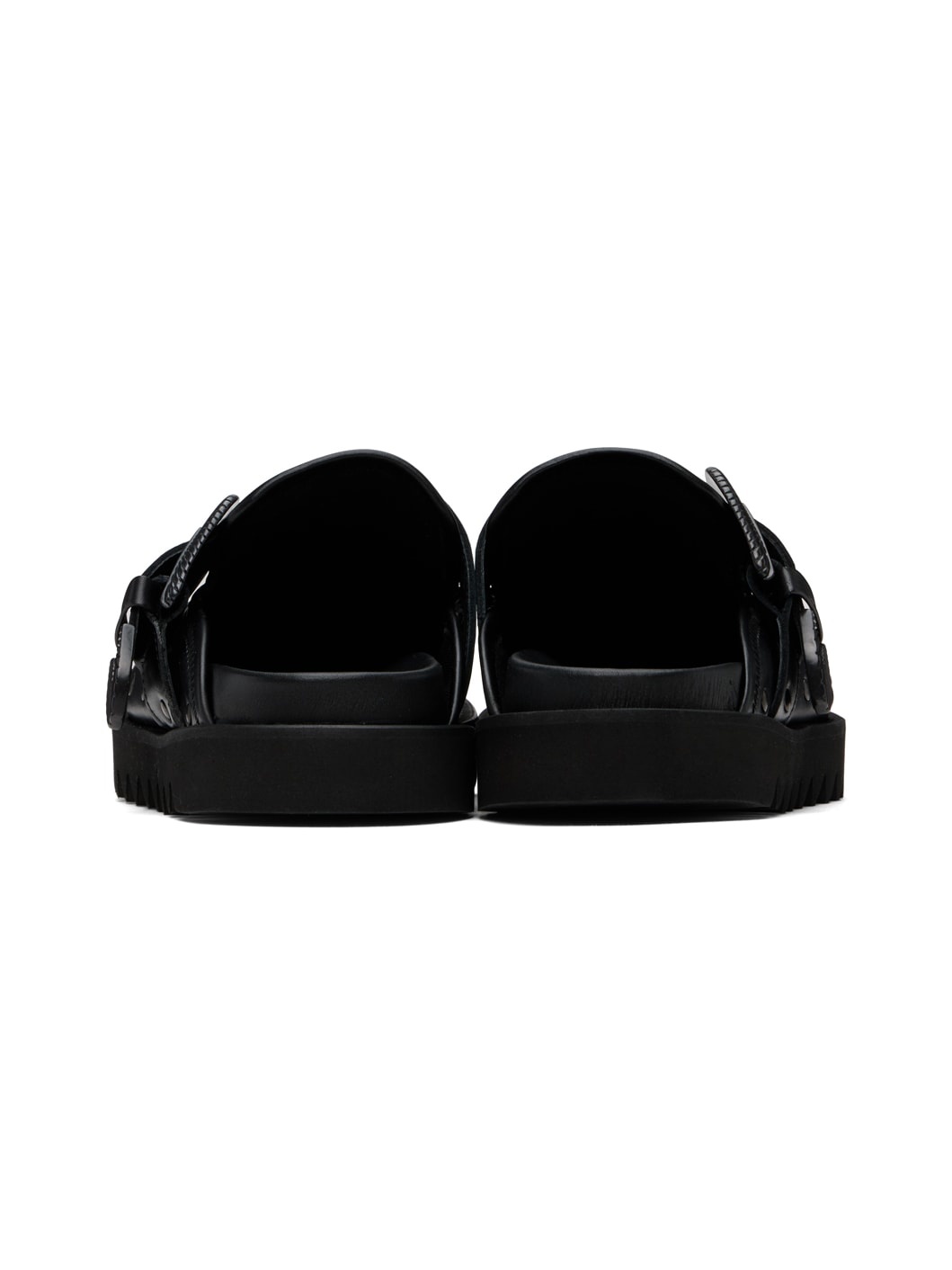 SSENSE Exclusive Black Eyelet Metal Sabot Loafers - 2