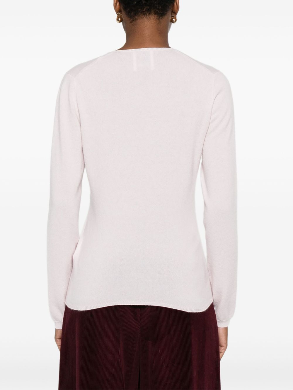 V-neck long-sleeves sweater - 4