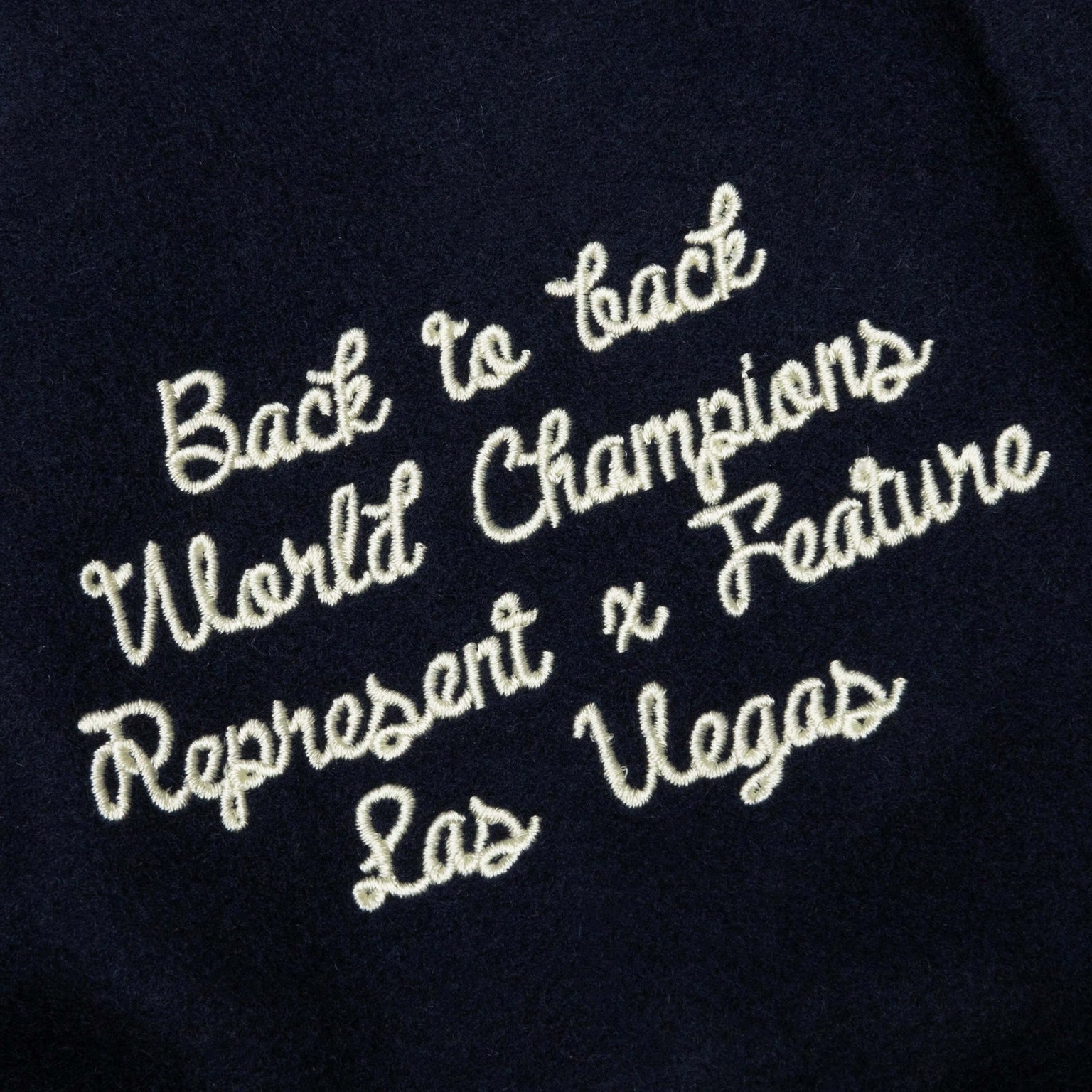 FEATURE X REPRESENT CHAMPIONS VARSITY JACKET - MIDNIGHT NAVY - 4
