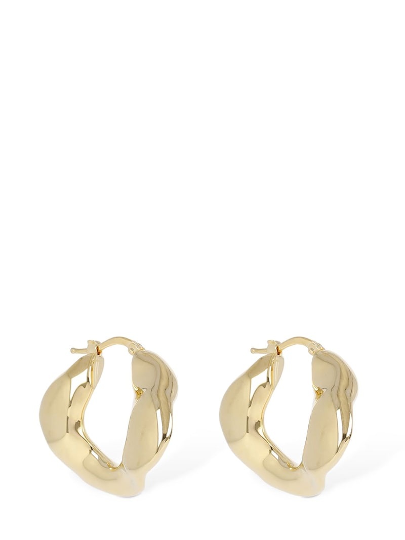 Waved hoop earrings - 3