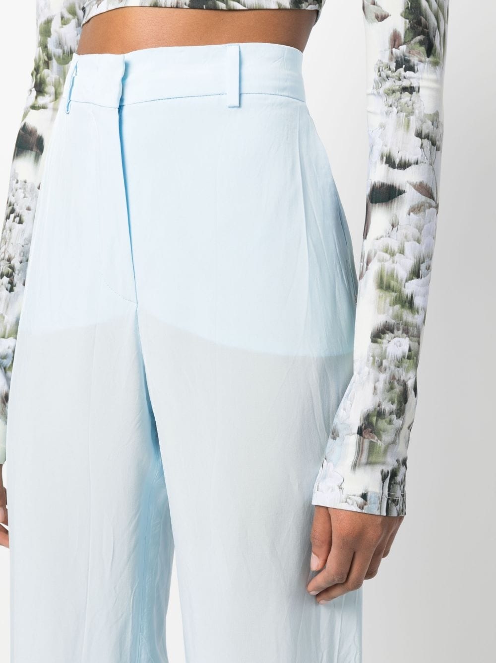 straight-leg cut trousers - 5