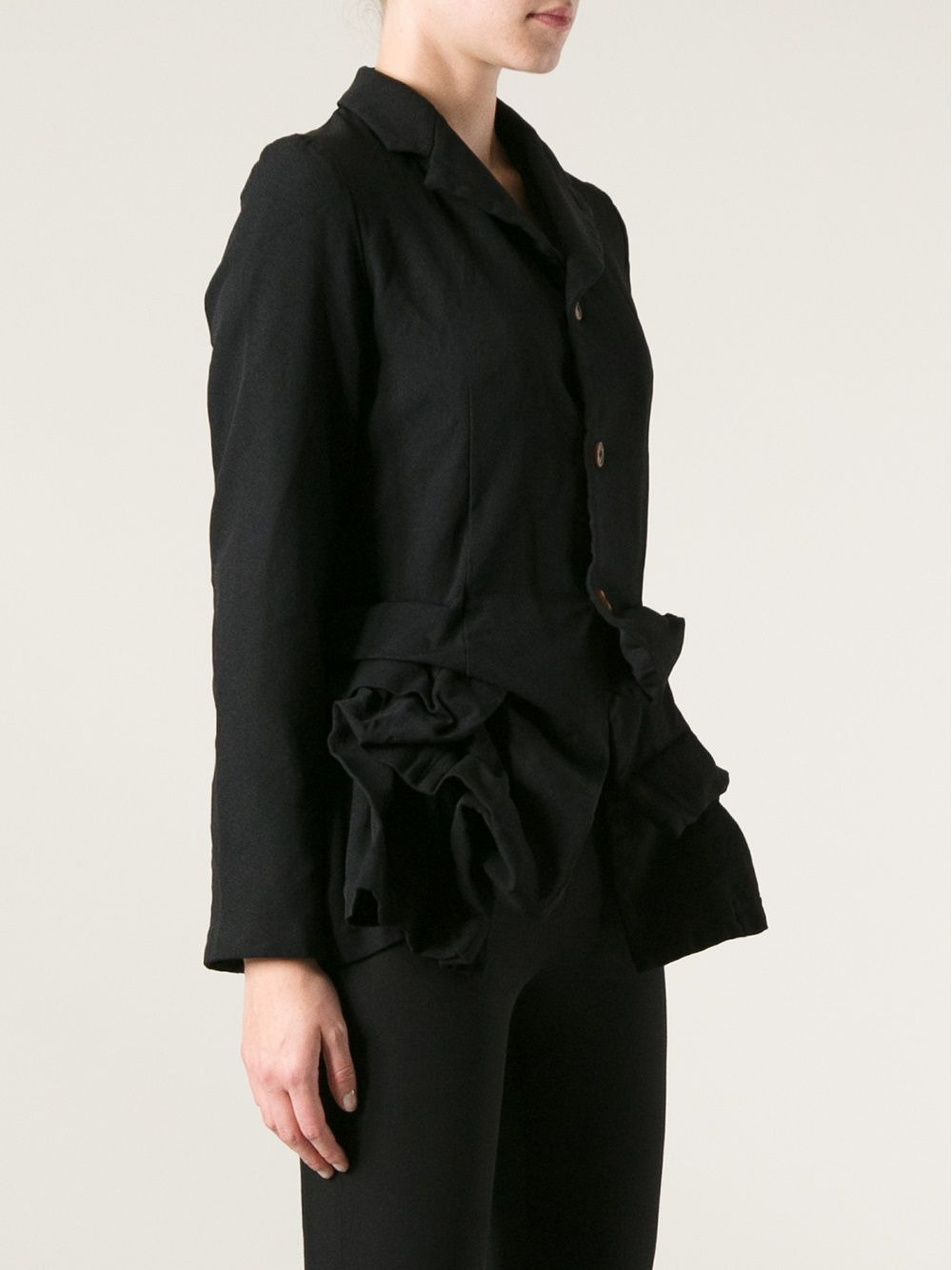 draped jacket - 3