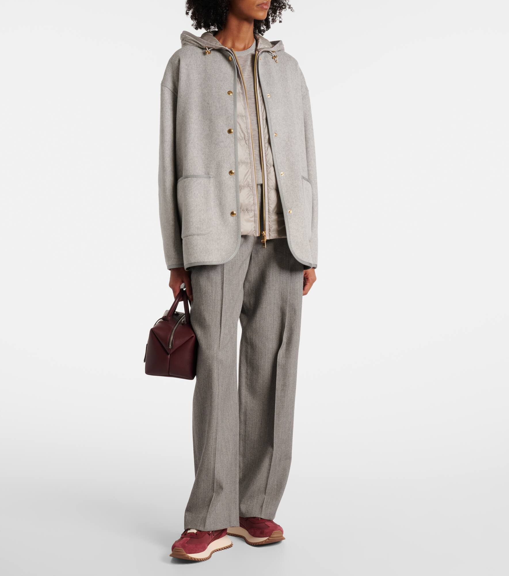 Wool and cashmere down jacket - 2