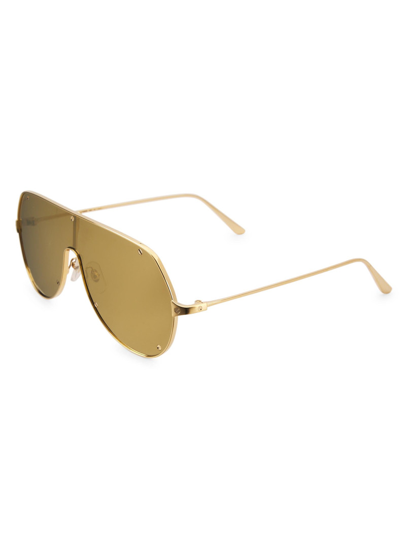 Men's Santos De Ct0324s-001 99MM Sunglasses - Gold Brown 1