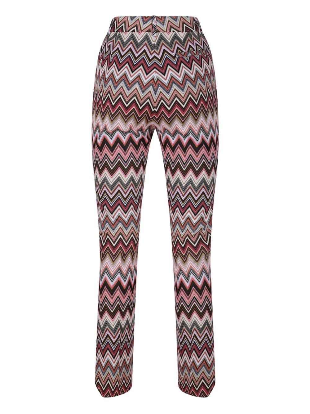 zigzag-pattern trousers - 2