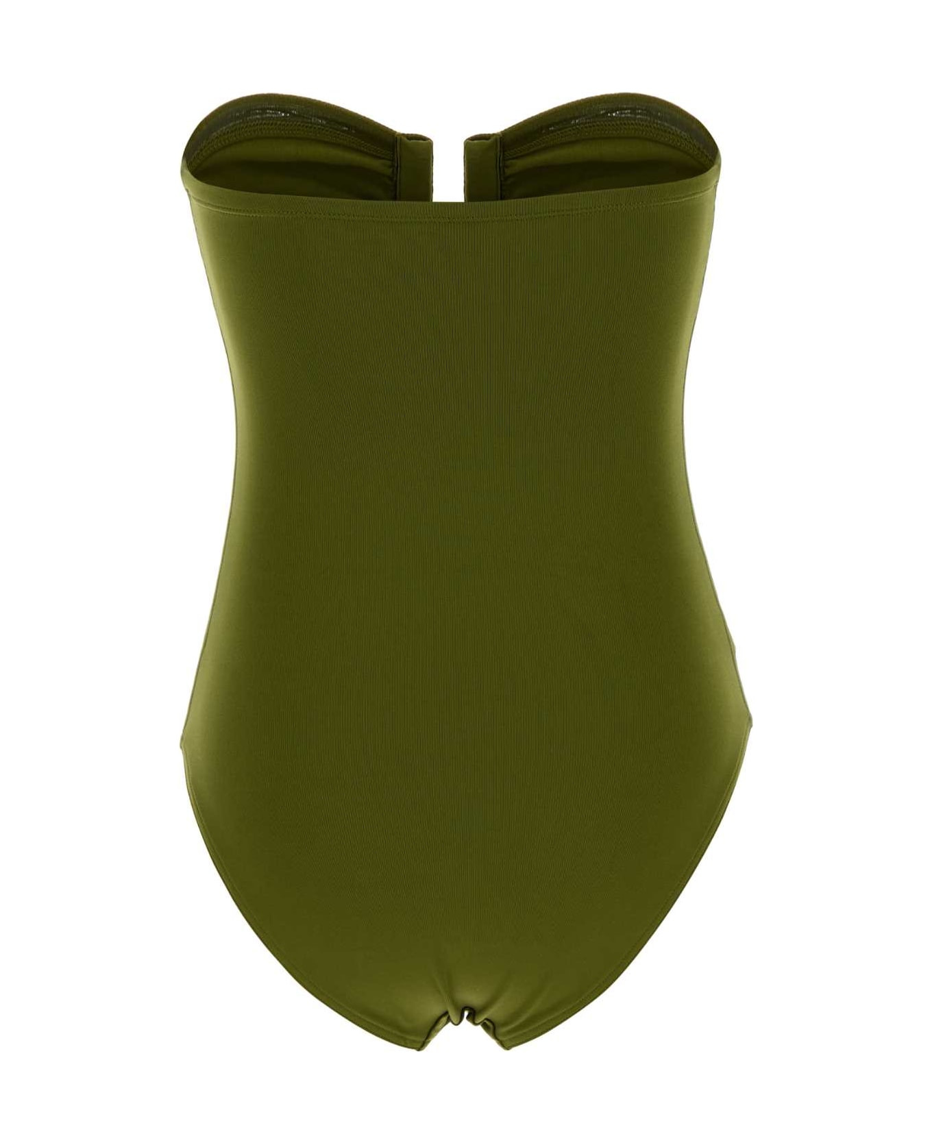 Pistachio Green Stretch Nylon Cassiopee Swimsuit - 2