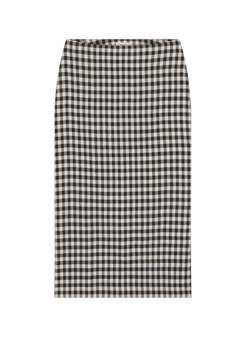 Phoebe Tailored Gingham Midi Skirt 1