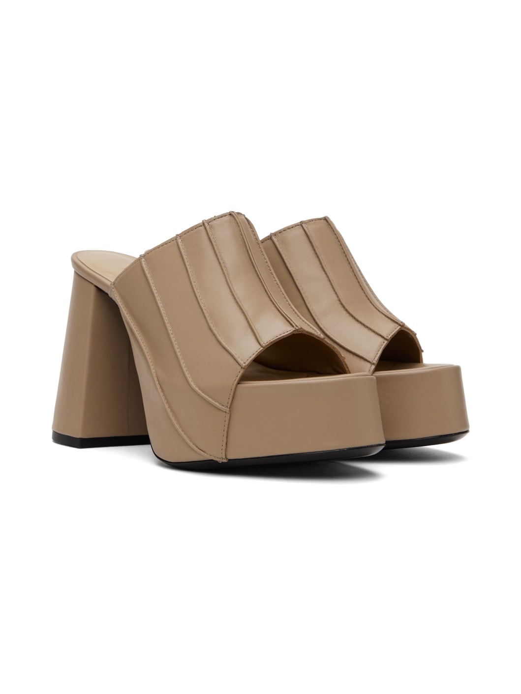 SSENSE Exclusive Tan Brad Heeled Sandals - 4