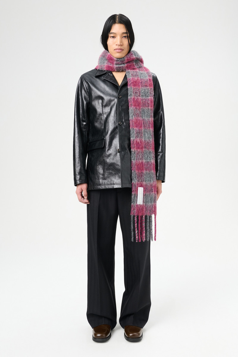 Estate Scarf Pink Fuzzy Alpaca 3