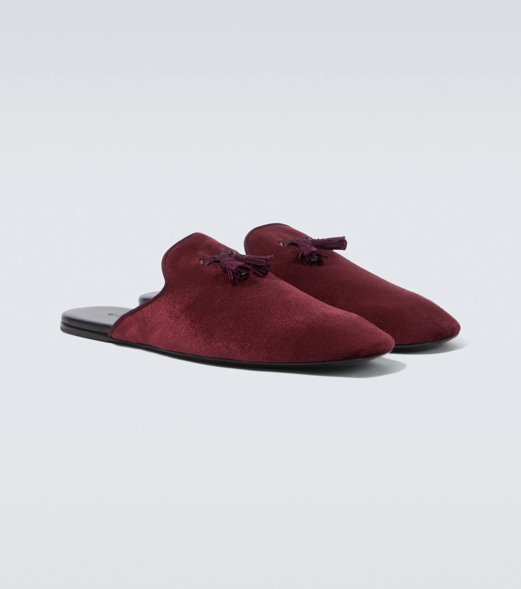 Tasseled velvet mules - 1