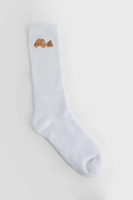 Palm angels men's white bear socks - 1