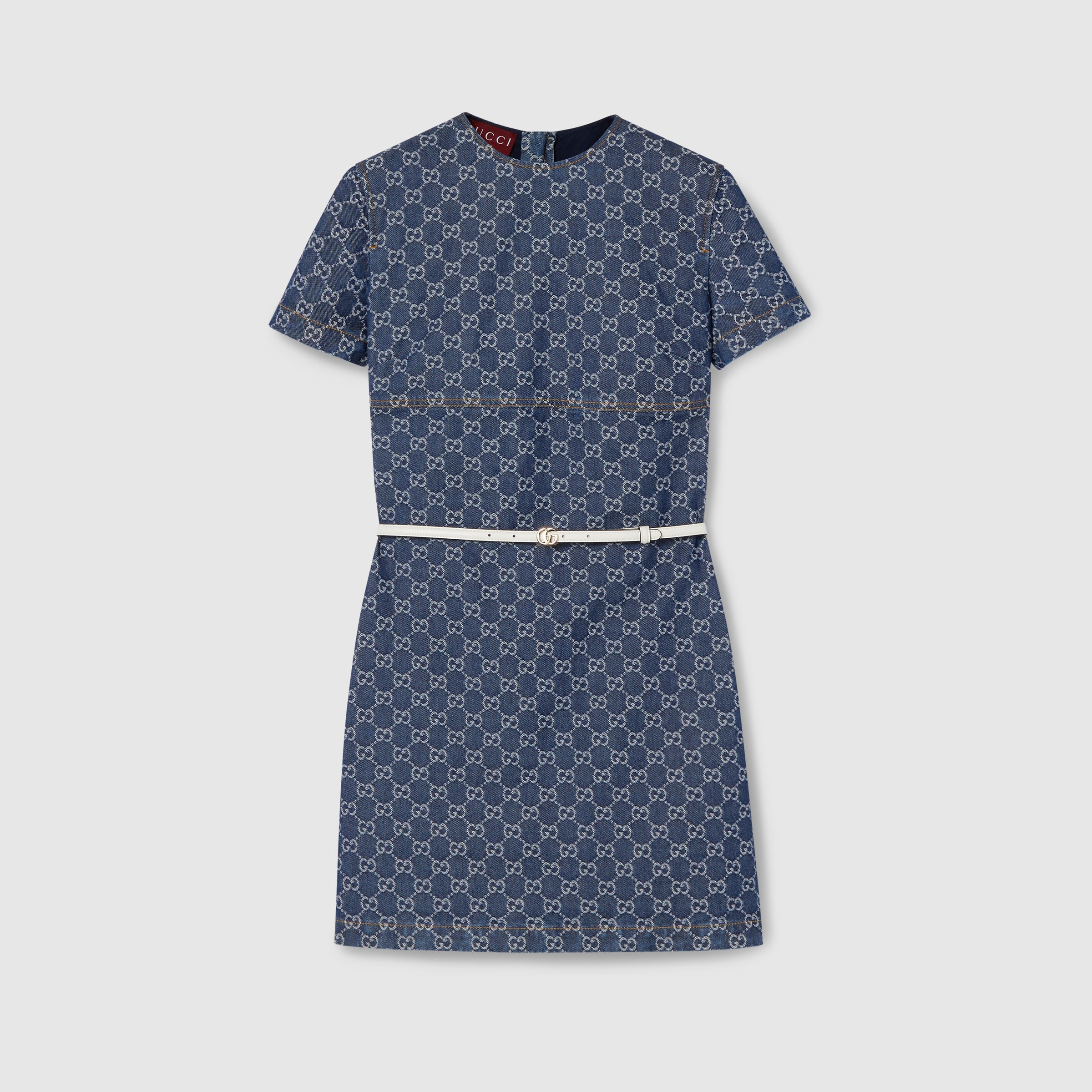 GG denim jacquard dress - 1