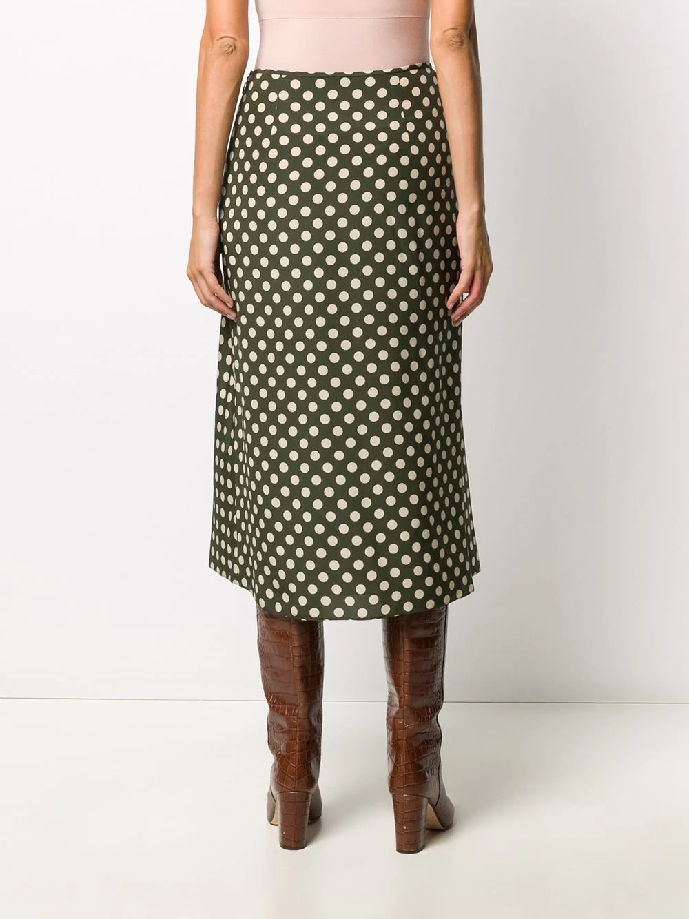 polka dot silk skirt - 4