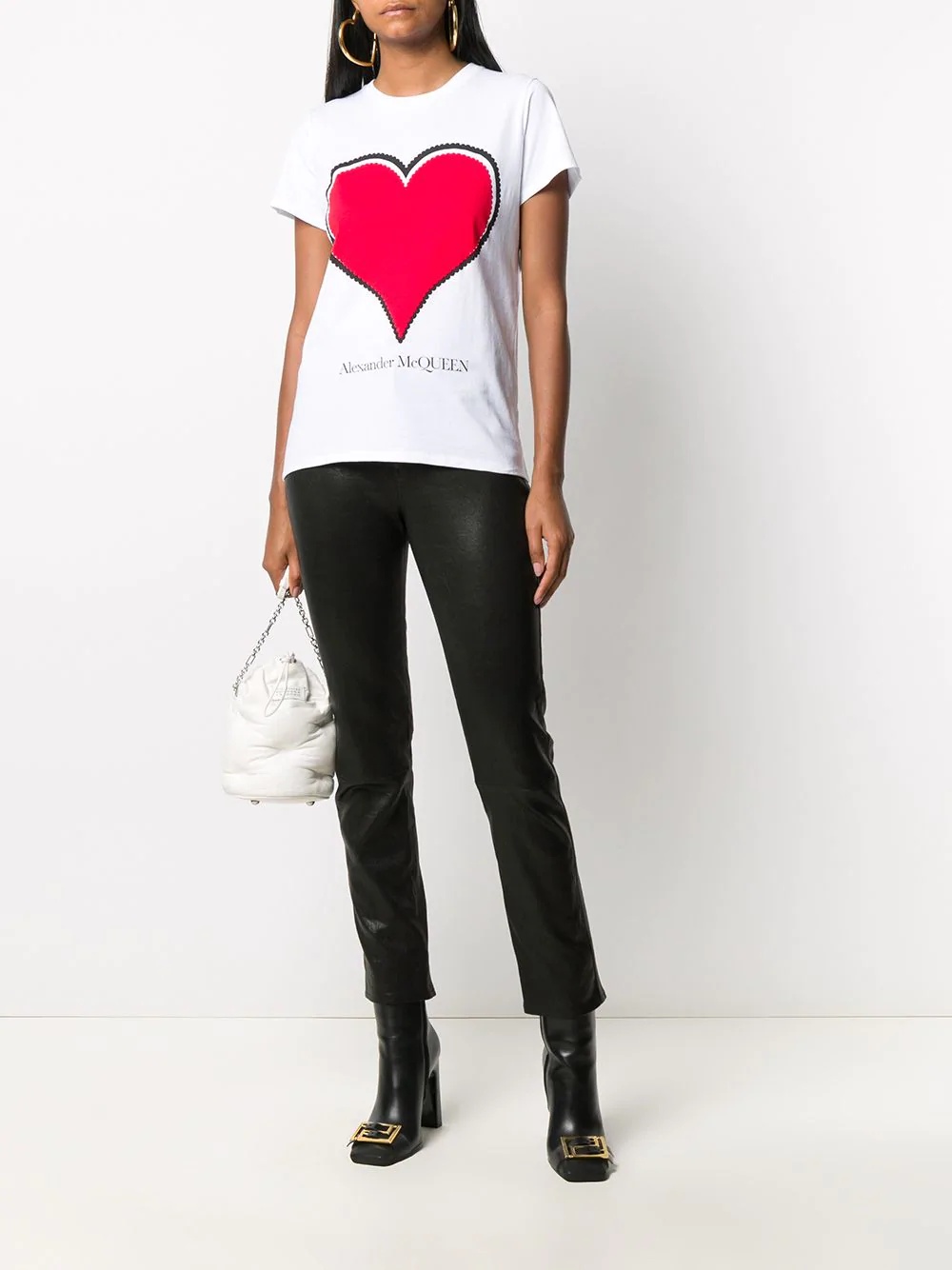 heart logo loose T-shirt - 2