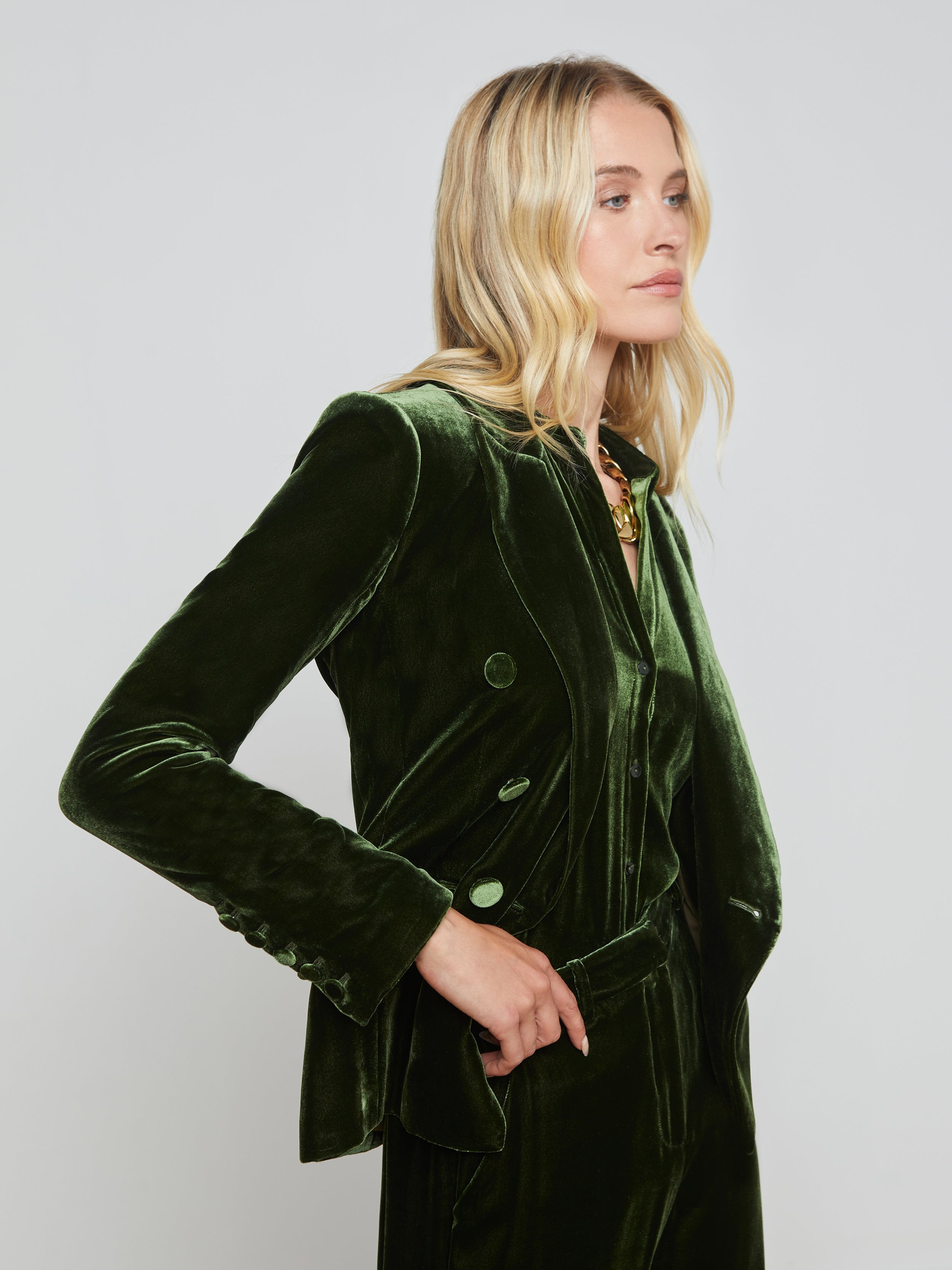 Kenzie Velvet Blazer - 4