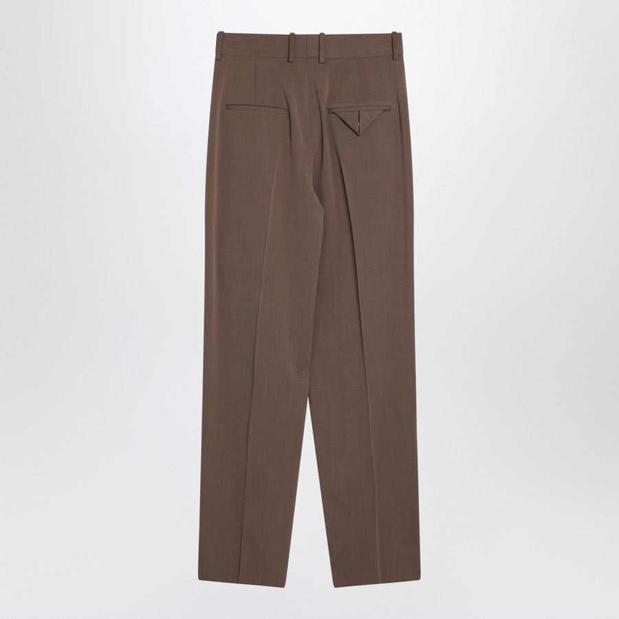 Bottega Veneta Women Brown Trousers In Wool Blend - 2