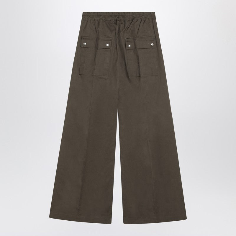 Rick Owens Dark Green Wide Bela Cotton Trousers Men - 2