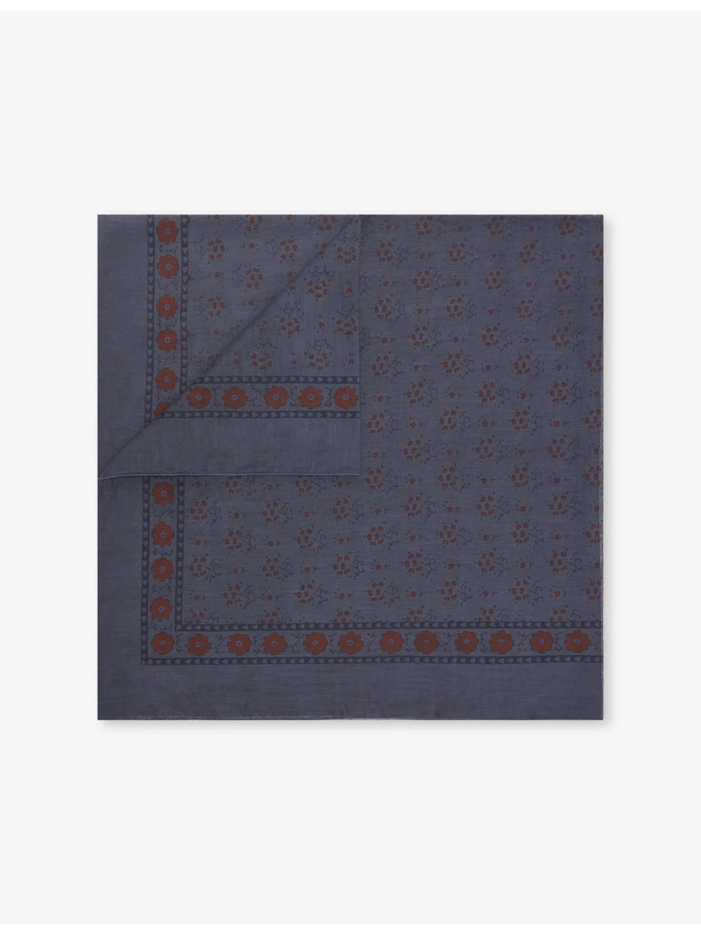 Classique Floral-Print Cotton Scarf - 1