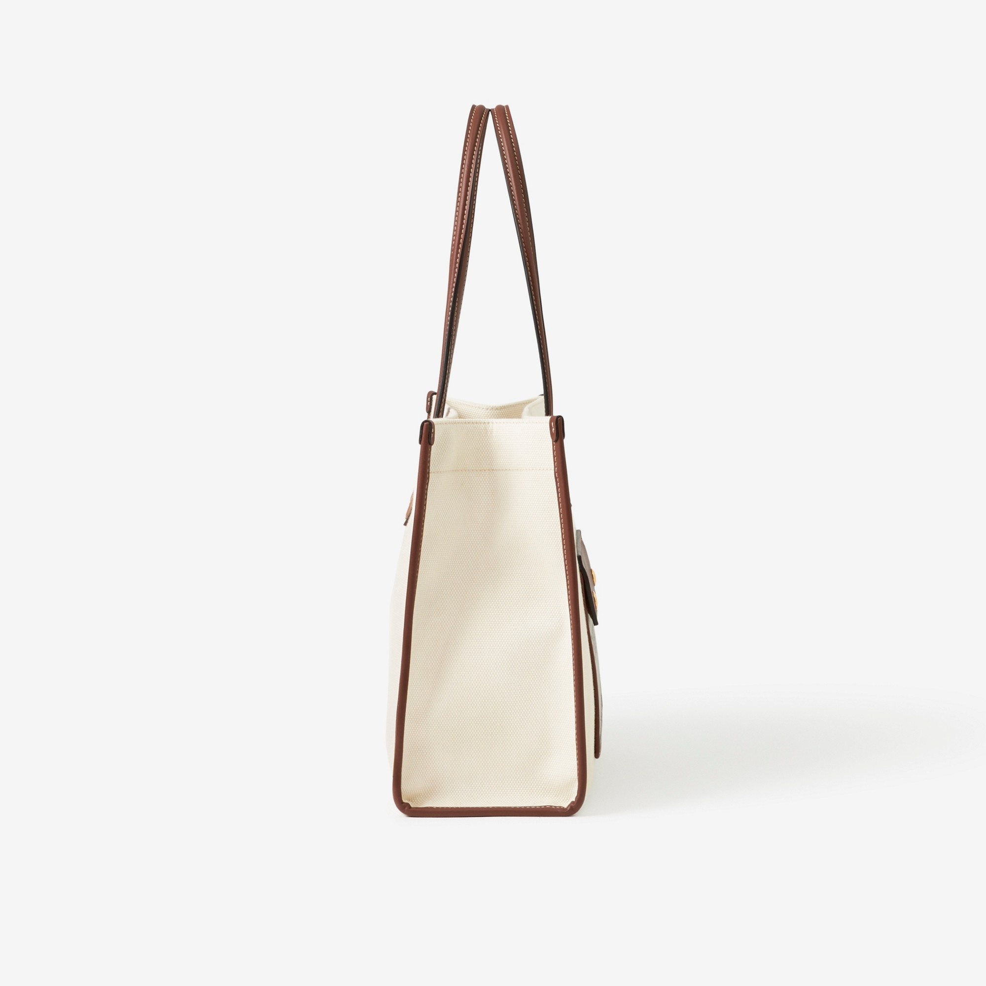 Small Two-tone Canvas and Leather Freya Tote - 2