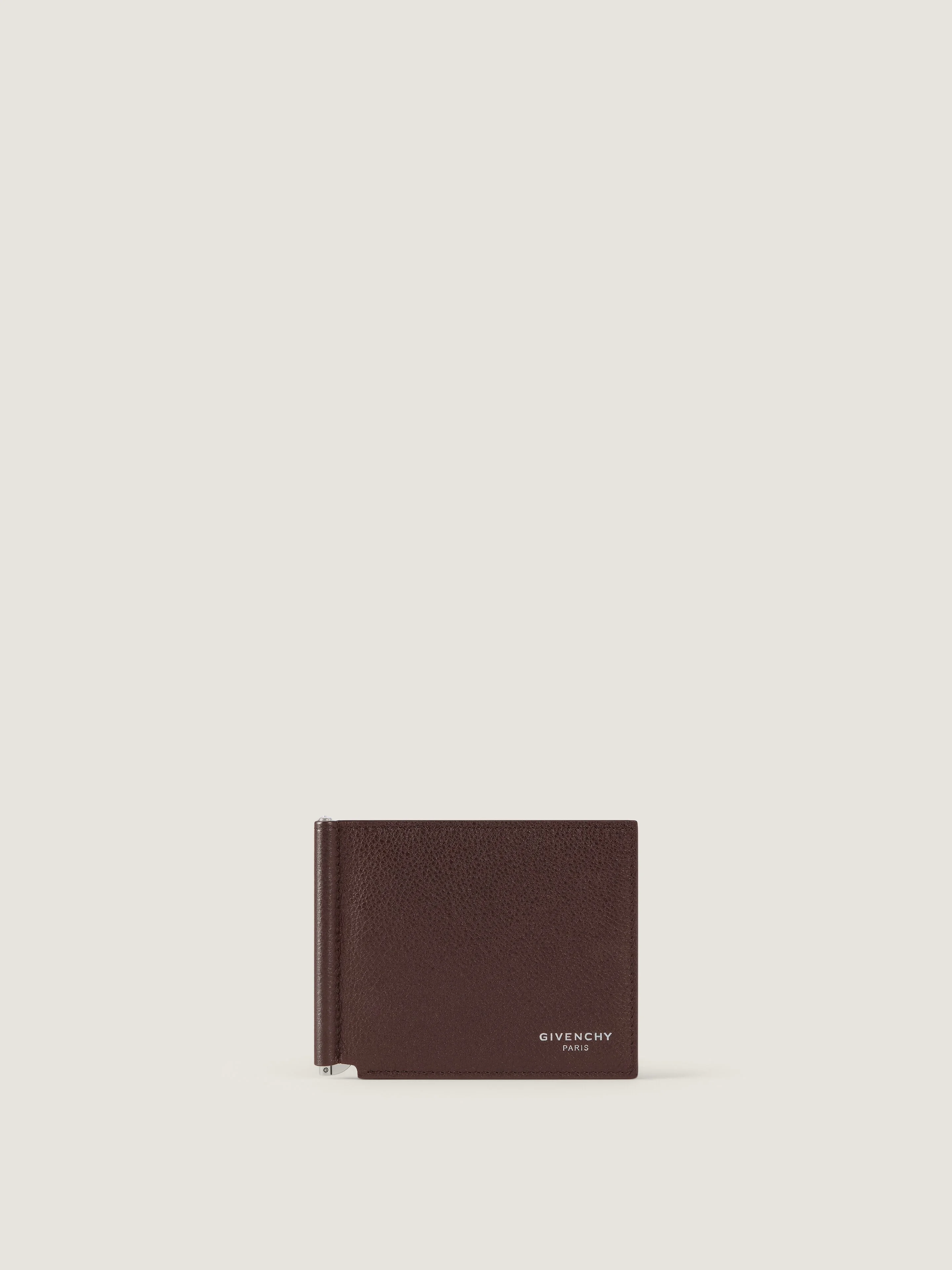 WALLET IN GRAINED LEATHER WITH CLIP - 1