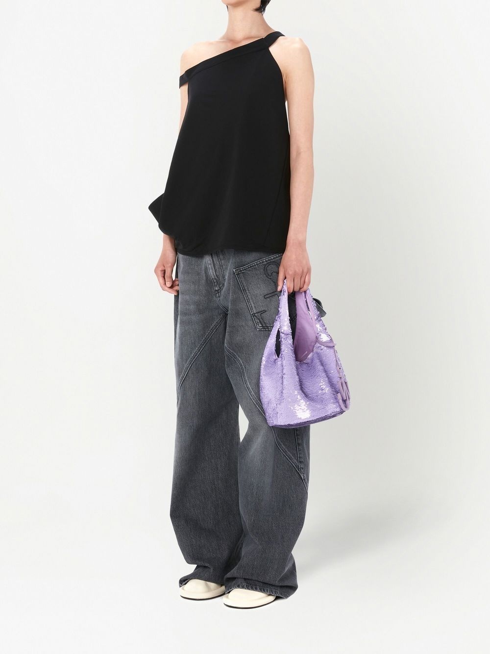 asymmetric draped top - 2