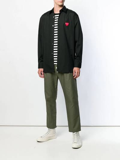 Comme des Garçons PLAY classic heart patch shirt outlook