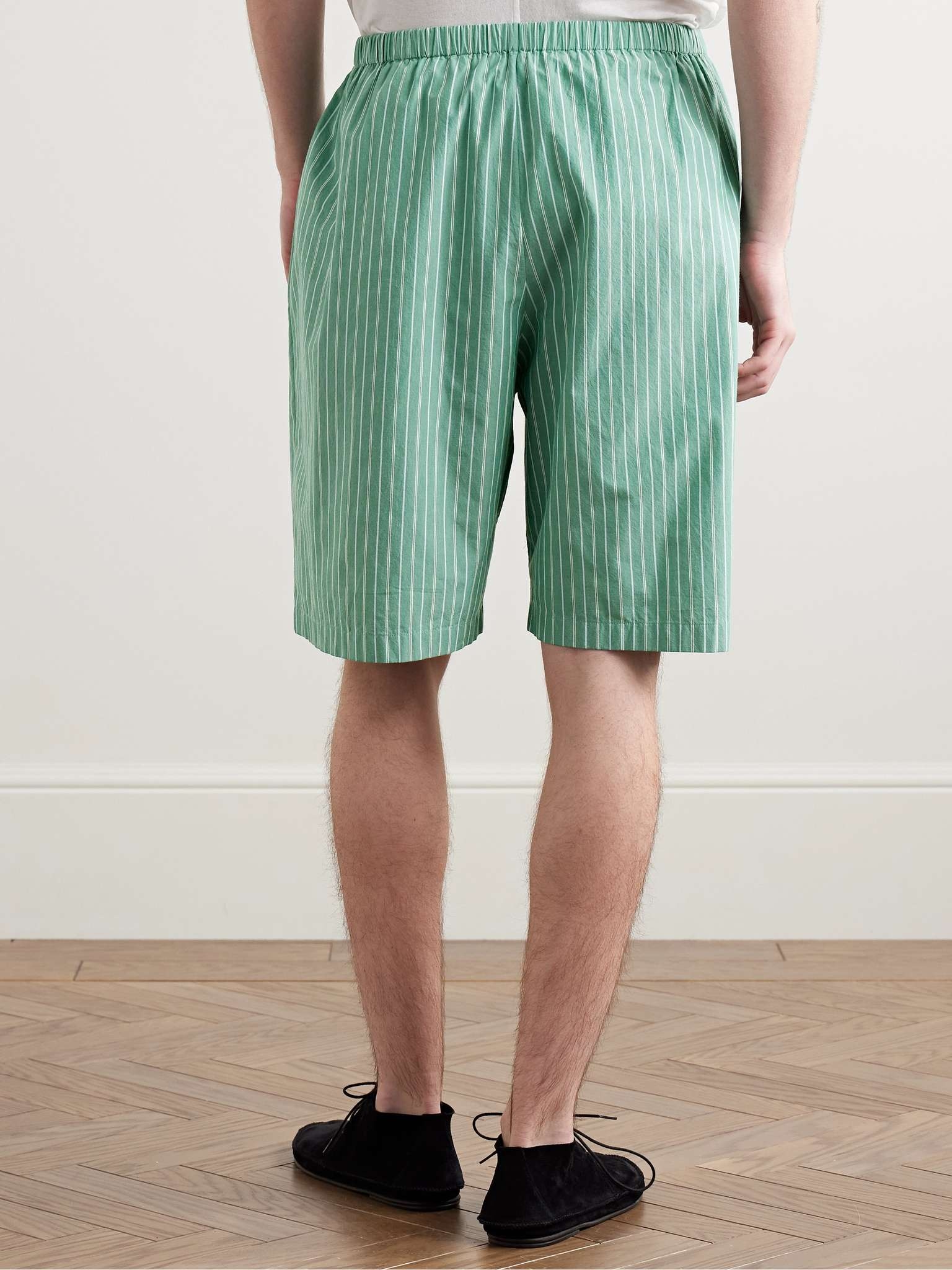 Zindel Straight-Leg Striped Cotton Shorts - 4