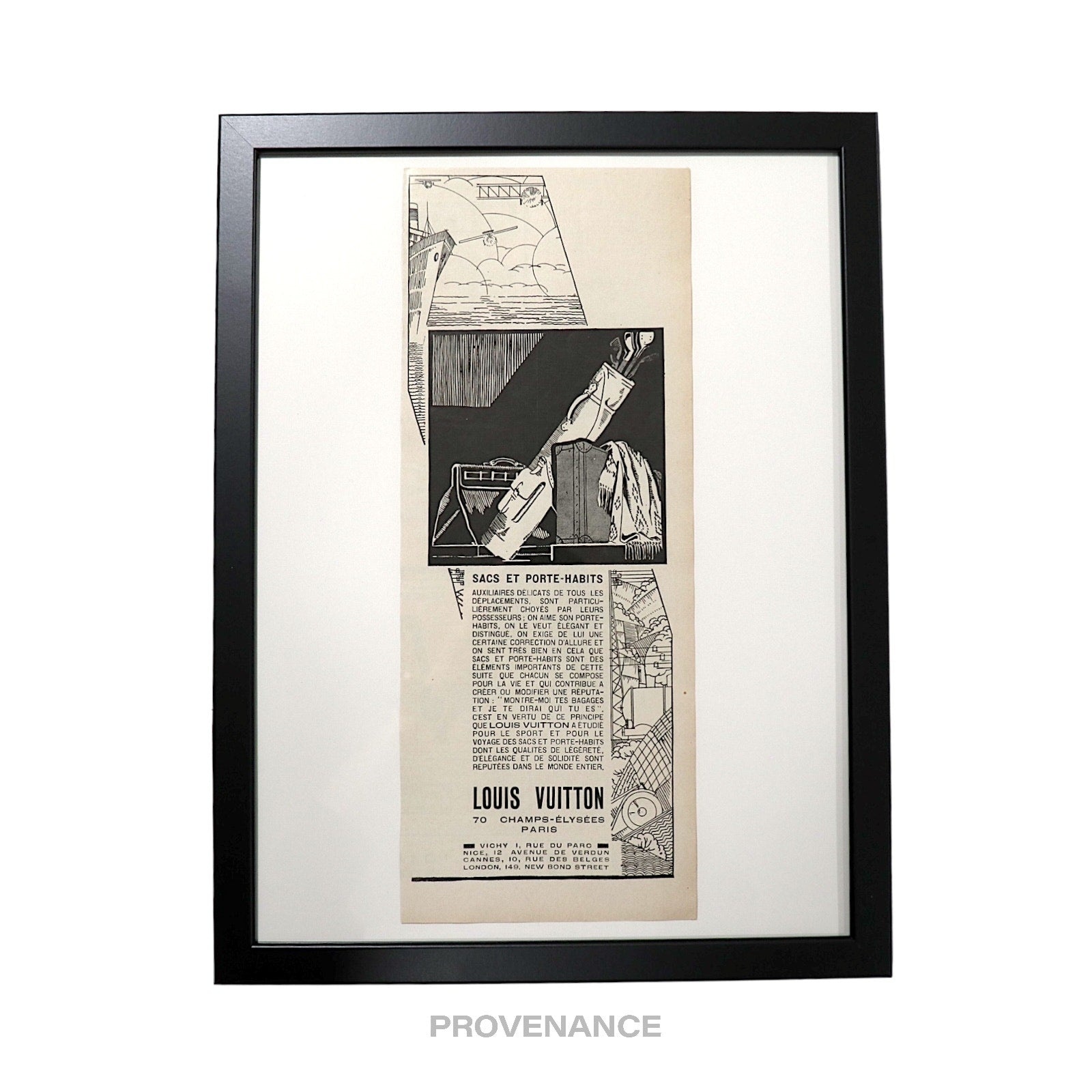 Louis Vuitton Antique Vintage Newsprint Ad - Bags Luggage - 1