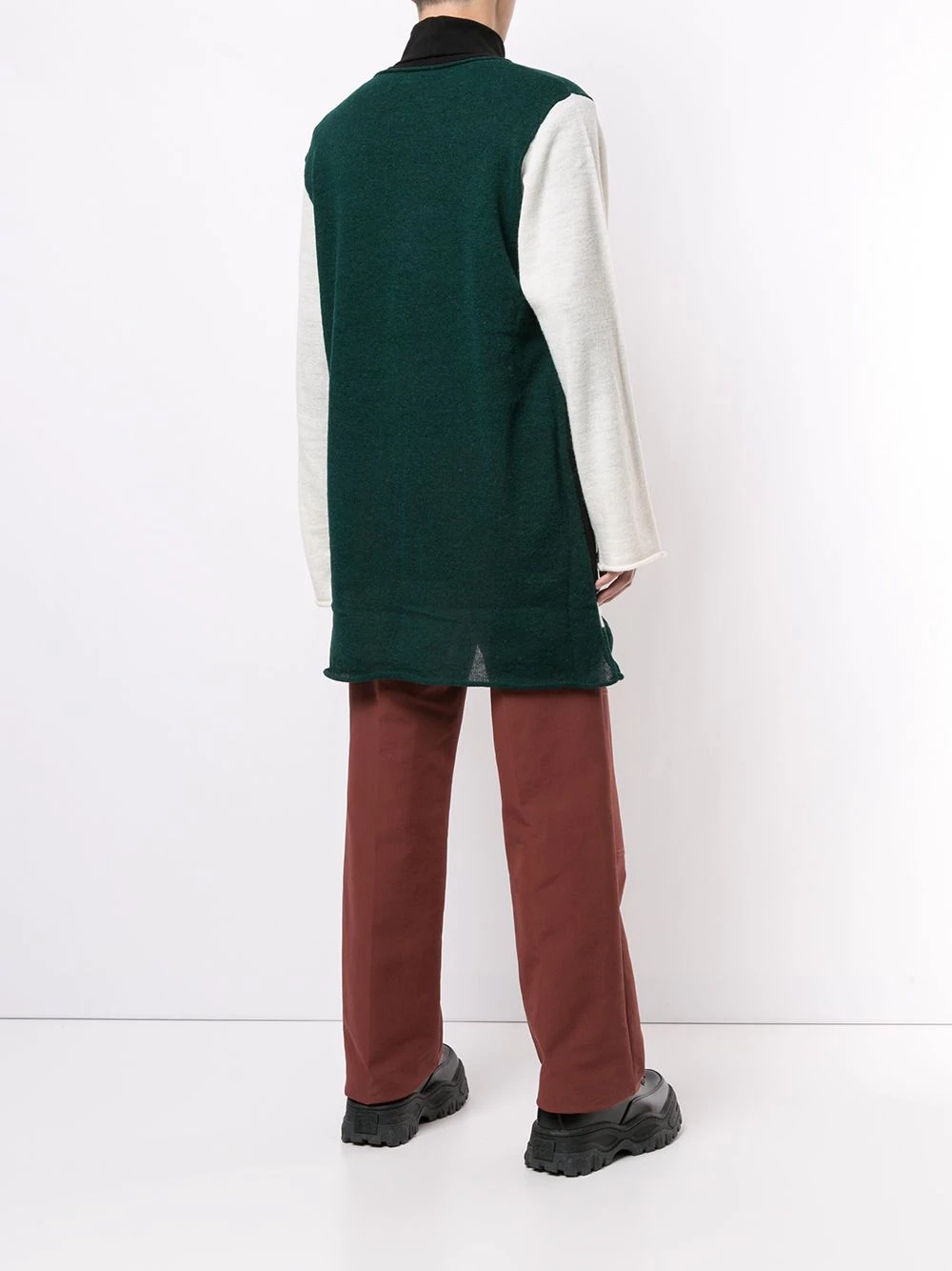 colour-block roll neck jumper - 4