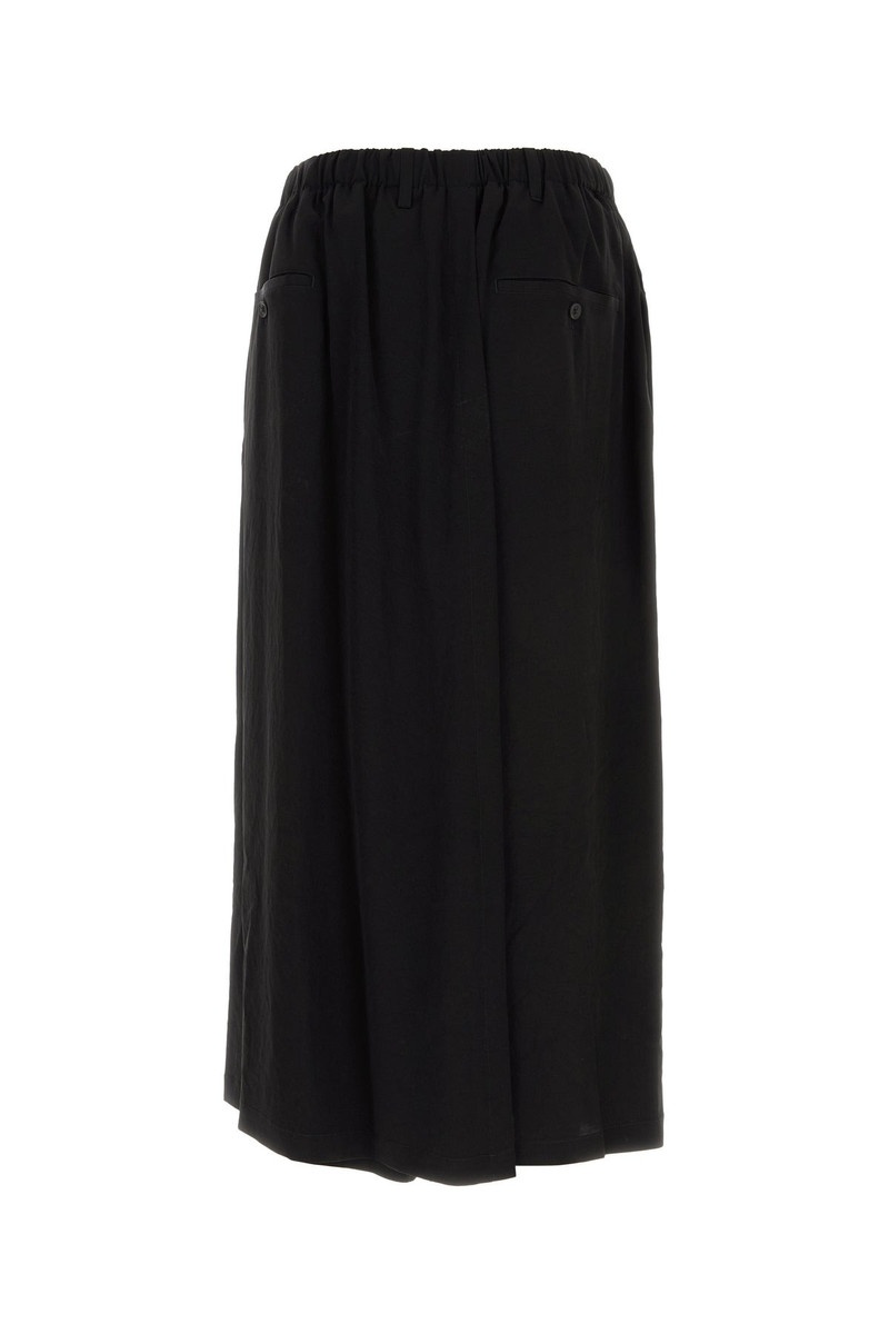 Yohji Yamamoto Black triacetate blend pant-skirt outlook