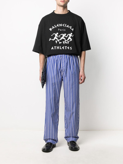 BALENCIAGA striped pyjama-style trousers outlook