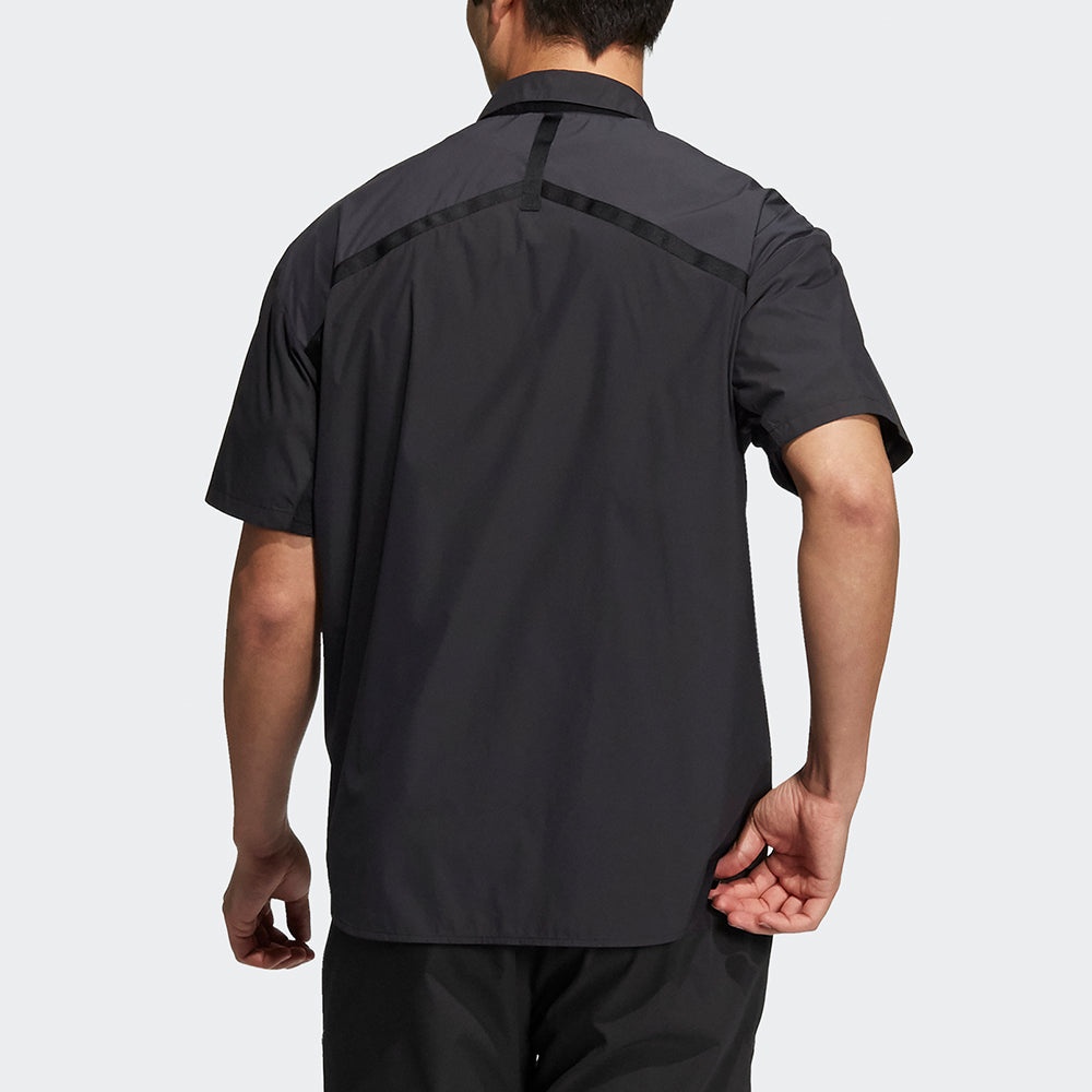 adidas Utl Ss Shirts Contrasting Colors Loose Sports Short Sleeve Shirt Black H13778 - 3