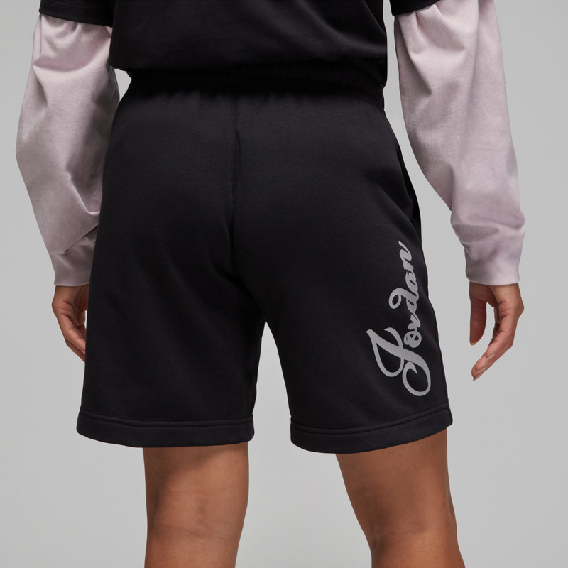 (WMNS) Air Jordan Brooklyn Fleece Shorts 'Black' DZ3388-010 - 4