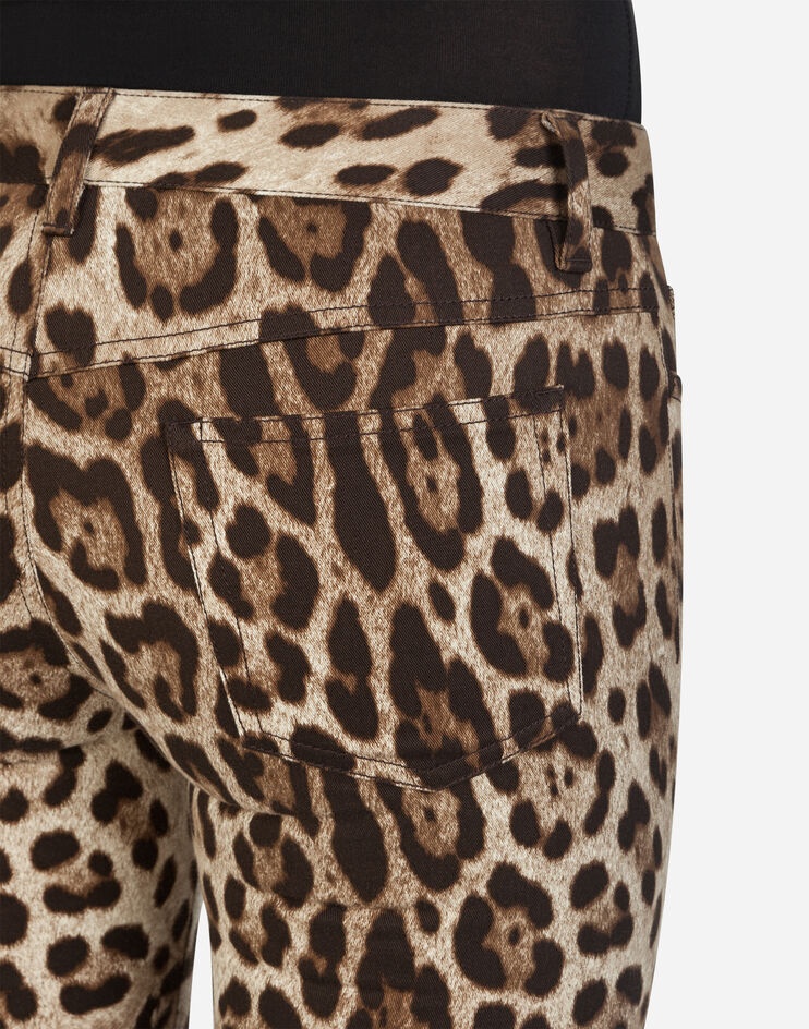 Five-pocket leopard-print pants - 4