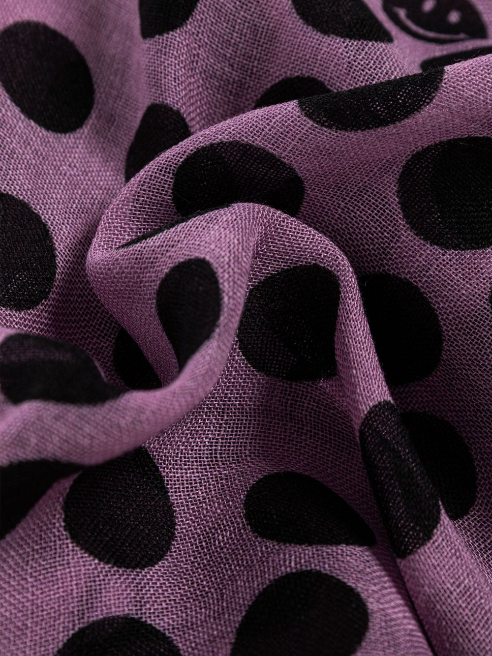 polka-dot frayed-edge scarf - 4