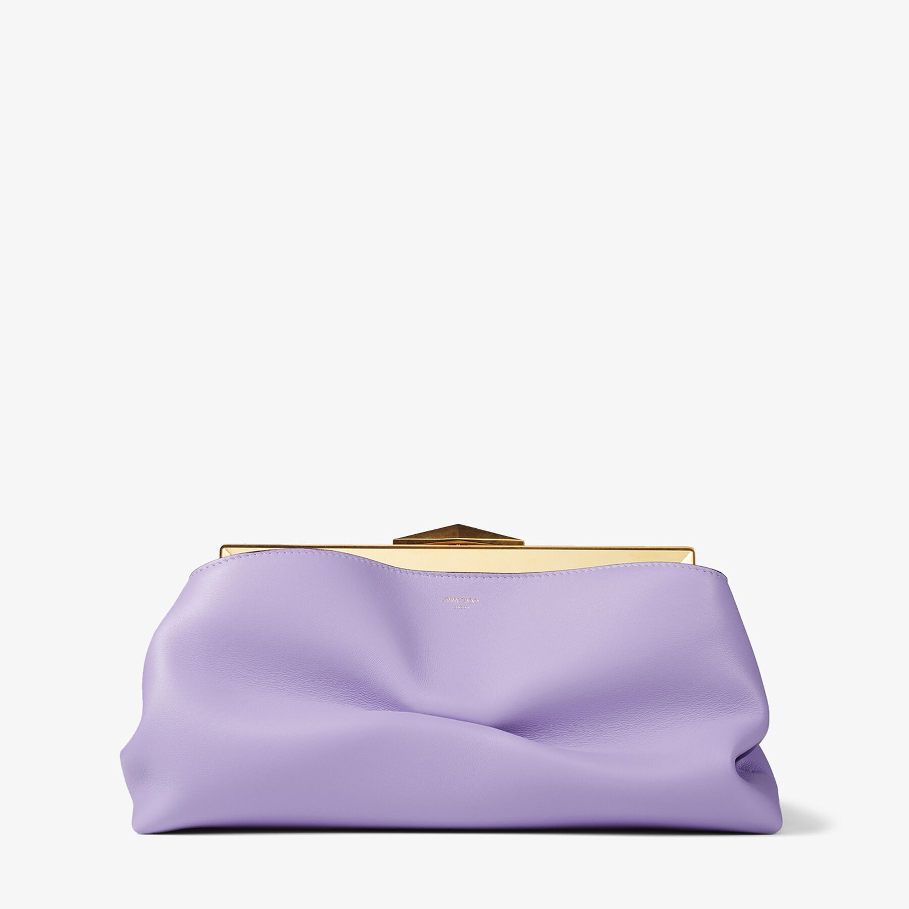 Diamond Frame Clutch
Wisteria Soft Calf Leather Clutch Bag with Chain Strap - 1