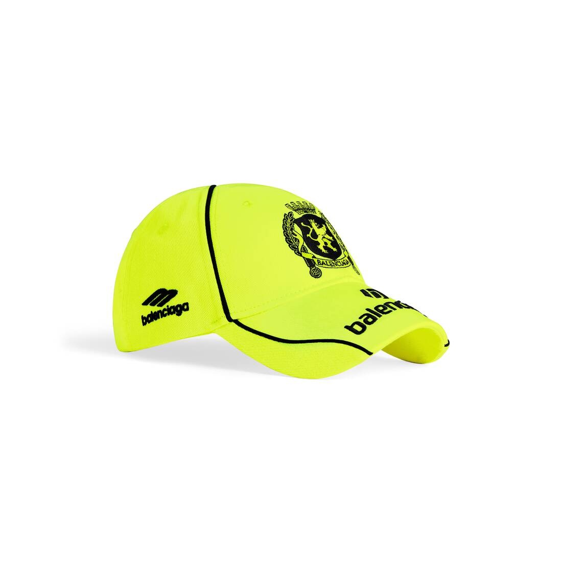 Men's Paris Soccer Cap in Neon Yellow - 2