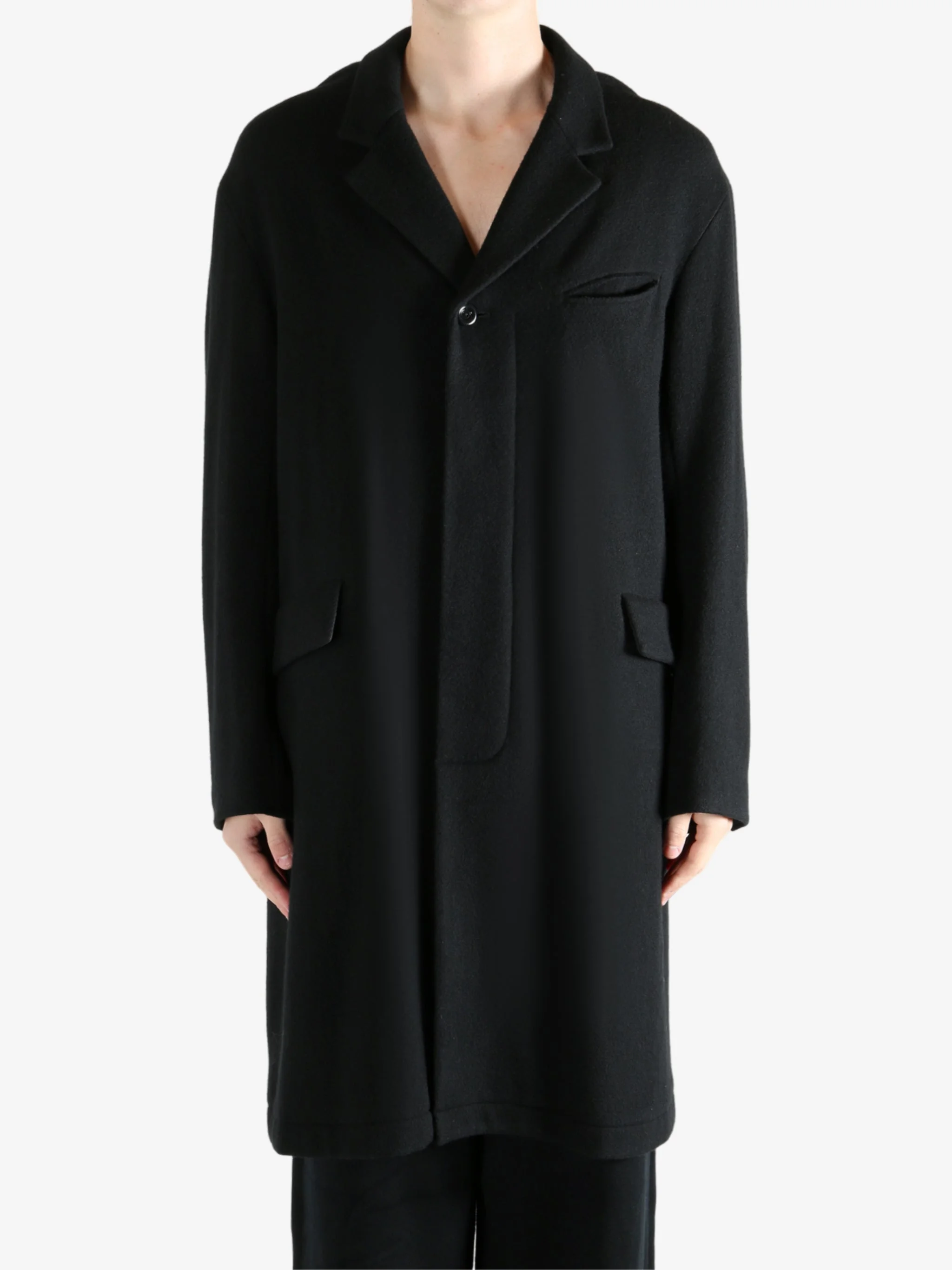 UNDERCOVER - Men Lapel Large Pockets Long Coat - 1