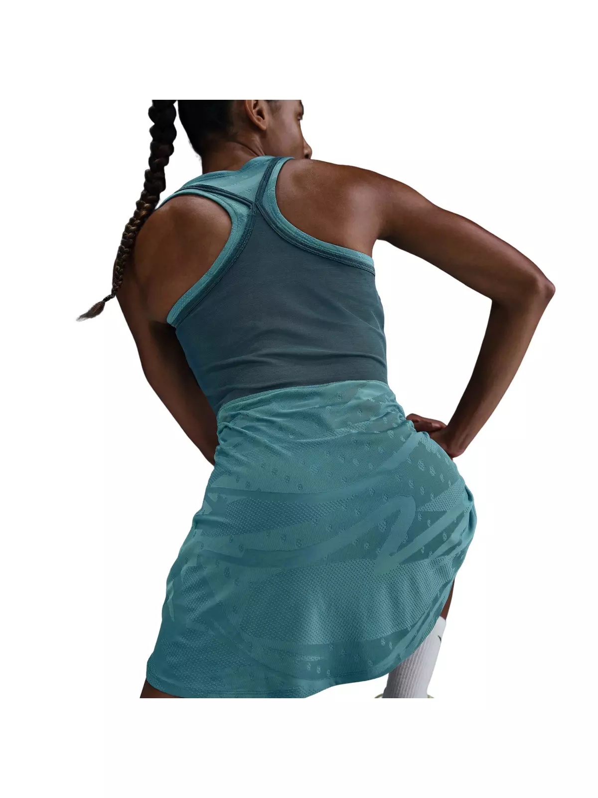 Women's Court Slam Dri-FIT Tennis Dress -Teal/Spruce - 2