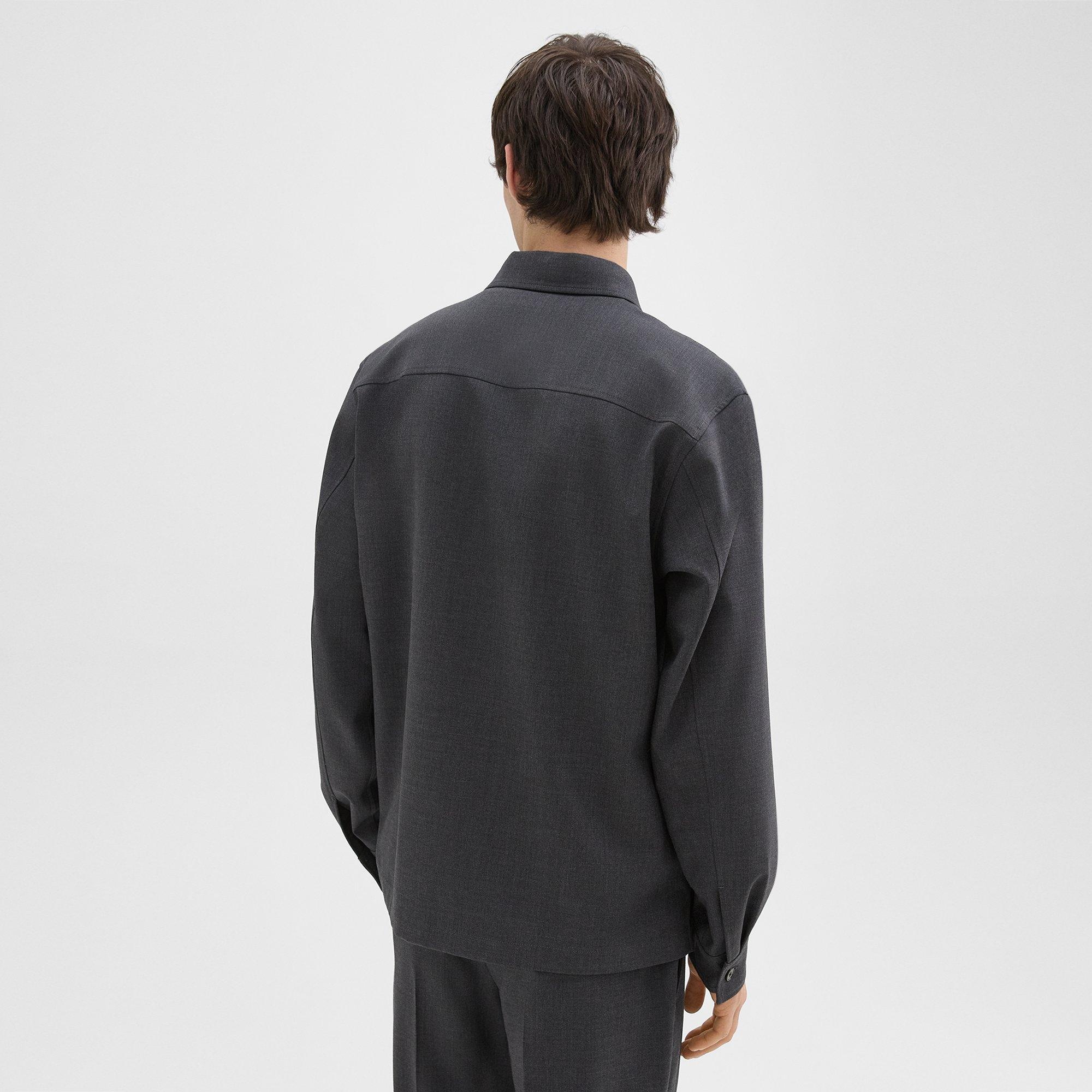 Overshirt in Wool-Blend Twill - 4