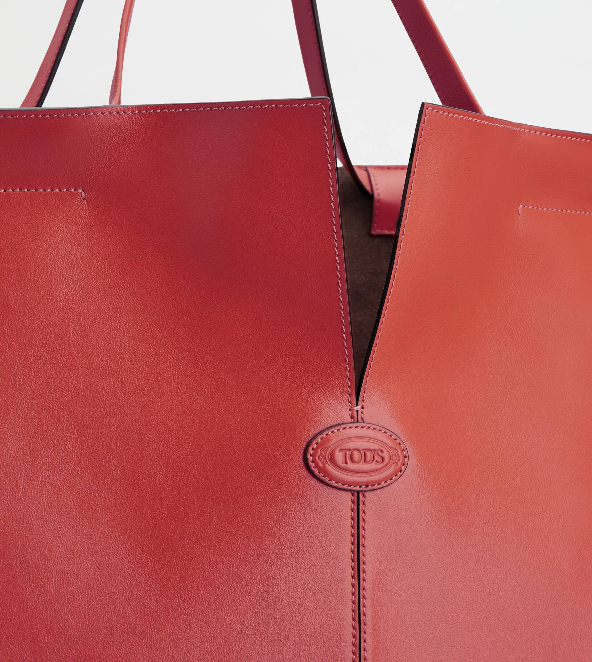 TOD'S DI BAG FOLIO IN LEATHER MEDIUM - RED - 6